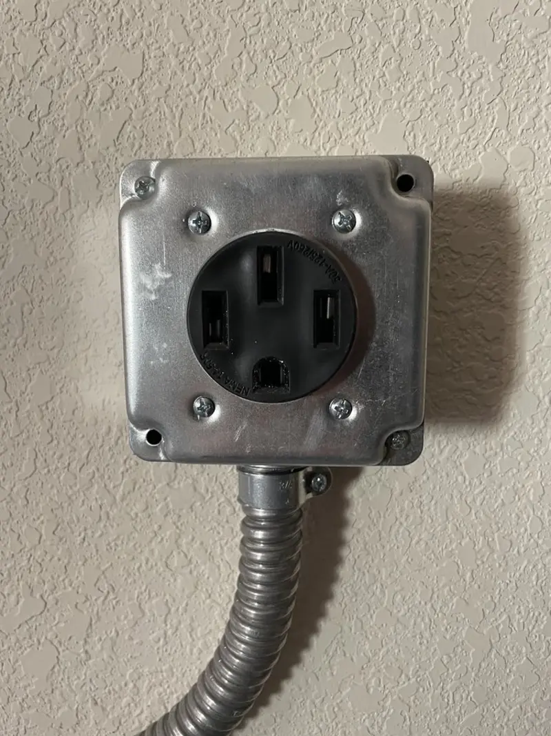 NEMA 14-50 outlet installed for Smart Home Electrical in Marlin